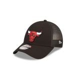 New Era Chicago Bulls Home Field Black 9FORTY A-Frame Trucker Cap - Nero - Cappello