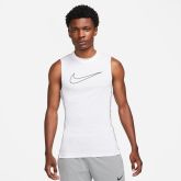 Nike Pro Dri-FIT Tight Fit Sleeveless Top White - Blanc - Maglietta a maniche corte