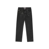 ICECREAM Applique Running Dog Double Scoop Denim Pants Black - Nero - Pantaloni ICECREAM Applique Running Dog Double Scoop Denim Pants Black - Nero - Pantaloni