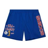 Mitchell & Ness NBA Philadelphia 76ers Team Heritage Woven Shorts - Blu - Pantaloncini