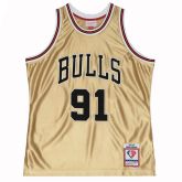Mitchell & Ness Chicago Bulls Dennis Rodman 75th Gold Swingman Jersey - Multicolor - Maglia