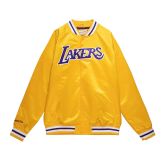 Mitchell & Ness NBA Los Angeles Lakers Lightweight Satin Jacket Gold - Giallo - Giacca