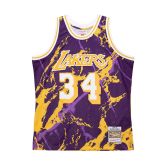 Mitchell & Ness NBA Los Angeles Lakers Shaquille O'Neal Team Marble Swingman Jersey - Viola - Maglia