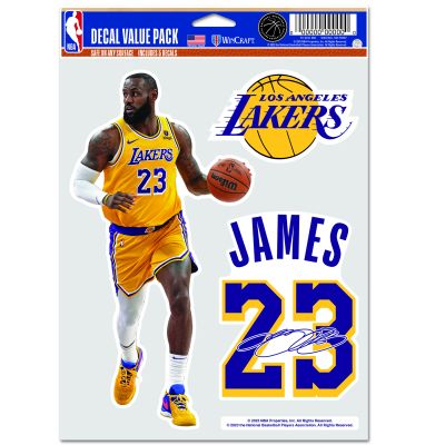 WinCraft NBA LeBron James Los Angeles Lakers Multi Use Decal - Multicolor - Nálepky