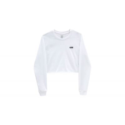 Vans Cropped T-Shirt LS - Blanc - Maglietta a maniche corte