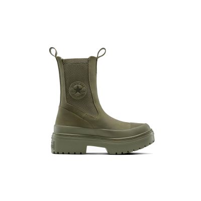 Converse Chuck Taylor All Star Lugged Heel Chelsea Boot Mono Suede - Verde - Scarpe Converse Chuck Taylor All Star Lugged Heel Chelsea Boot Mono Suede - Verde - Scarpe