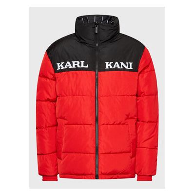 Karl Kani Retro Block Reversible Puffer Jacket Red/Black/White - Rosso - Giacca
