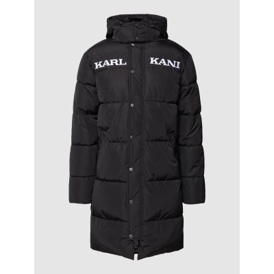 Karl Kani Retro Hooded Long Puffer Jacket Black - Nero - Giacca