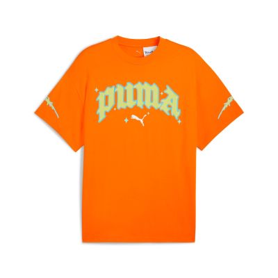 Puma Hoops x Rick and Morty Tee Rickie Orange - Arancia - Maglietta a maniche corte Puma Hoops x Rick and Morty Tee Rickie Orange - Arancia - Maglietta a maniche corte