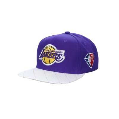 Mitchell & Ness NBA Los Angeles Lakers 75th Platinum Snapback - Viola - Cappello