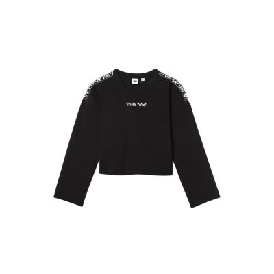 Vans Wm Brand Striper Crew Black - Nero - Maglietta a maniche corte Vans Wm Brand Striper Crew Black - Nero - Maglietta a maniche corte