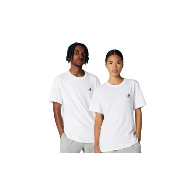 Converse Go-To Embroidered Star Chevron Standard Fit T-Shirt - Blanc - Maglietta a maniche corte
