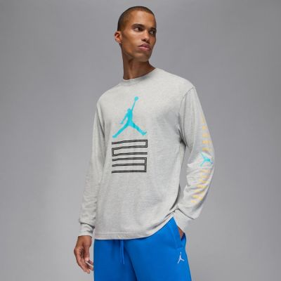 Jordan Brooklyn AJ11 Graphic Long-Sleeve Tee Grey Heather - Grigio - Maglietta a maniche corte