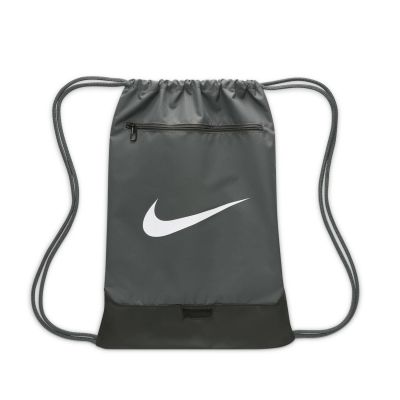 Nike Brasilia 9.5 Drawstring Training Gymsack Iron Grey (18L) - Grigio - Sacchetto