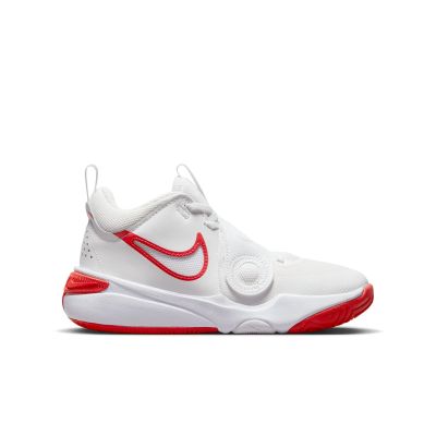 Nike Team Hustle D 11 "Summit White/ Track Red" (GS) - Blanc - Scarpe