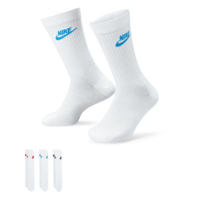 Nike Sportswear Everyday Essential Crew 3-Pack Socks Multi-Color - Blanc - Calzini