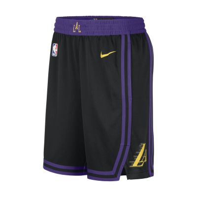 Nike Dri-FIT NBA Los Angeles Lakers City Edition 2023/24 Swingman Shorts - Nero - Pantaloncini