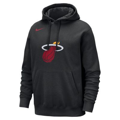 Nike NBA Miami Heat Club Pullover Hoodie Black - Nero - Hoodie