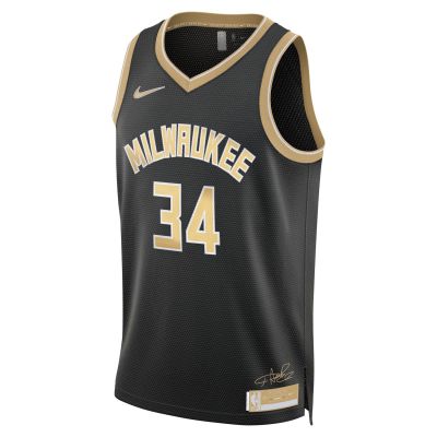 Nike Dri-FIT Giannis Antetokounmpo Milwaukee Bucks 2024 Select Series Jersey - Nero - Maglia
