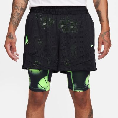 Nike Dri-FIT Ja 2-in-1 4" Basketball Shorts Black - Nero - Pantaloncini