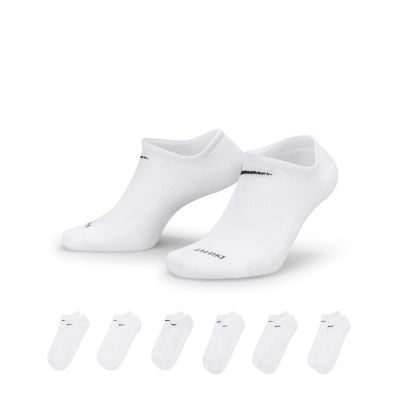 Nike Everyday Lightweight No-Show Socks 6-Pack White - Blanc - Calzini