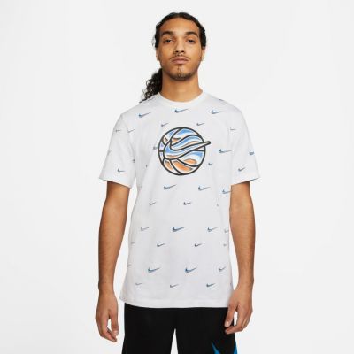 Nike Swoosh Ball Basketball Tee White - Blanc - Maglietta a maniche corte