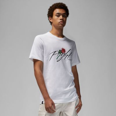 Jordan Brand Sorry Graphic Crew Tee White - Blanc - Maglietta a maniche corte