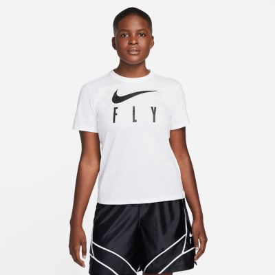 Nike Dri-FIT Swoosh Fly Wmns Short-Sleeve Tee White - Blanc - Maglietta a maniche corte