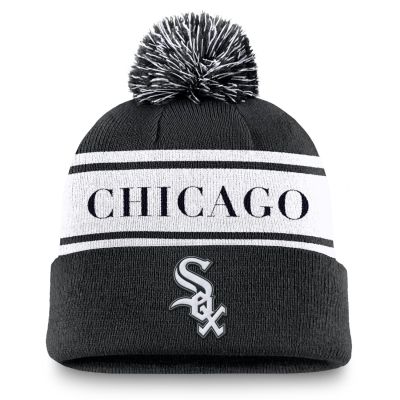 Nike Peak Chicago White Sox Standard Cuff Pom Beanie - Nero - Cappello Nike Peak Chicago White Sox Standard Cuff Pom Beanie - Nero - Cappello