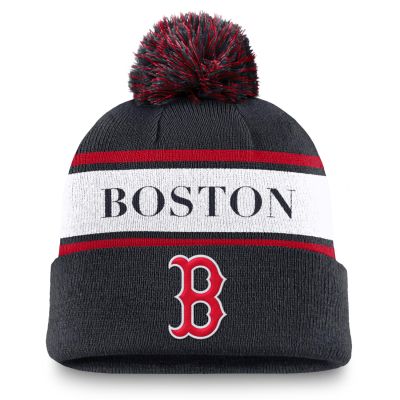 Nike Peak Boston Red Sox Standard Cuff Pom Beanie - Nero - Cappello Nike Peak Boston Red Sox Standard Cuff Pom Beanie - Nero - Cappello