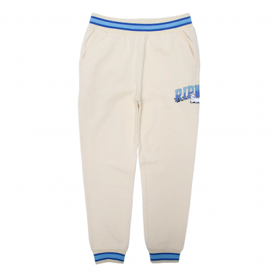 Rip N Dip Team Spirit Embroidered Art Sweat Pants Natural - Giallo - Pantaloni
