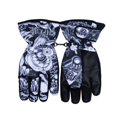 Rip N Dip Dark Twisted Fantasy Snow Gloves Black & White - Nero - Guanti