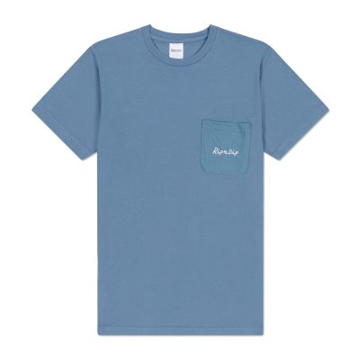 Rip N Dip Nerma Lisa Pocket Tee Slate - Blu - Maglietta a maniche corte