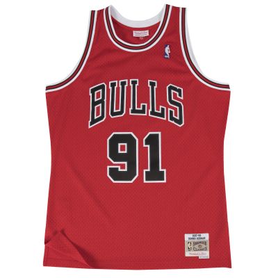 Mitchell & Ness Chicago Bulls Dennis Rodman NBA Swingman Jersey - Rosso - Maglia Mitchell & Ness Chicago Bulls Dennis Rodman NBA Swingman Jersey - Rosso - Maglia