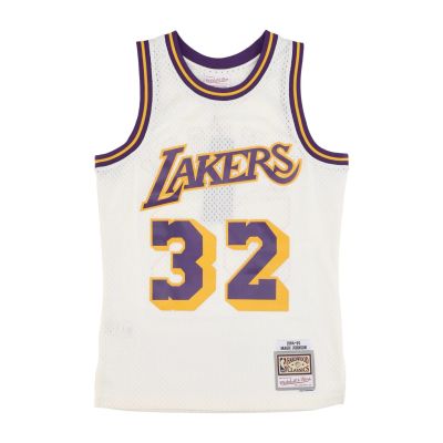 Mitchell & Ness NBA La Lakers Magic Johnson Off White Team Color Swingman Jersey - Blanc - Maglia